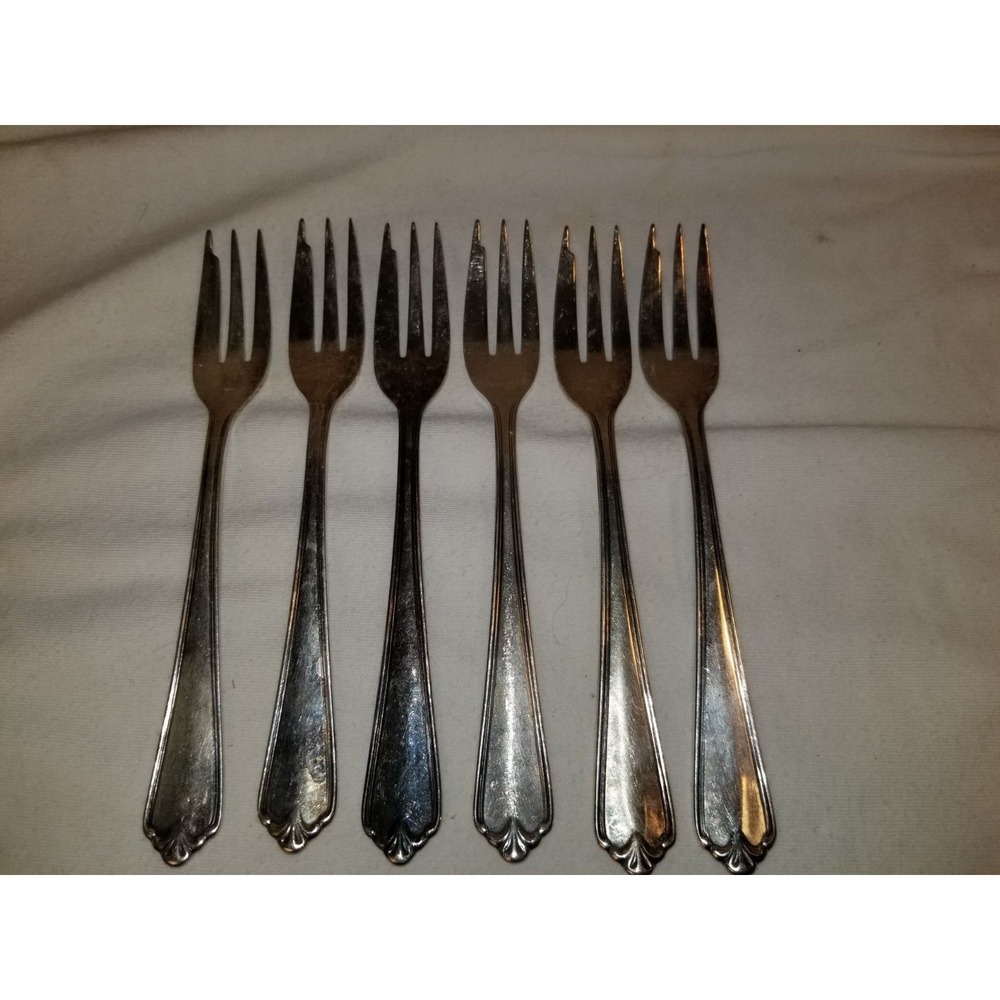 BSF90 Cocktail Forks Silver Plate 6 pc